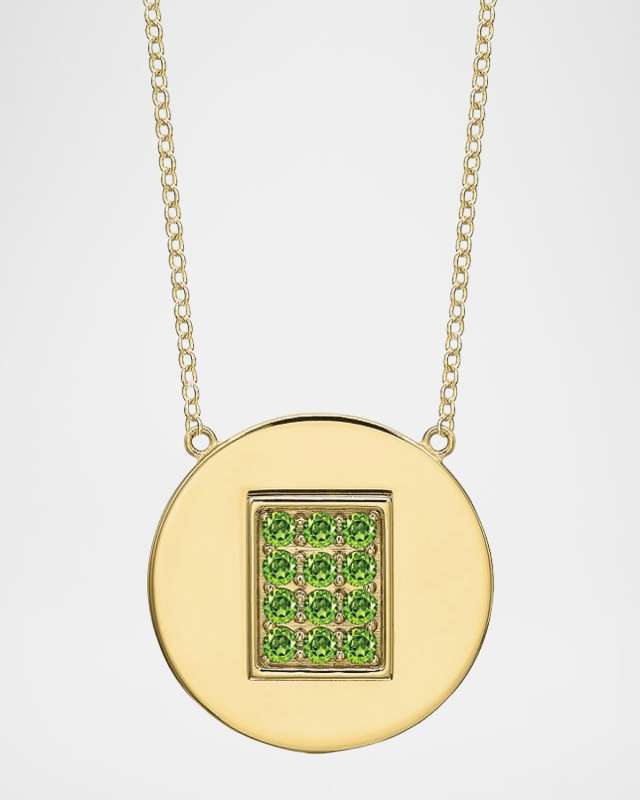 14K Gold Peridot Birthstone Necklace